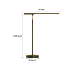 Copper Linear Brass LED Desk Lamp with Adjustable Angle for Home Office Lighting