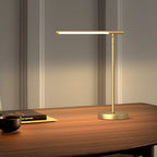 Copper Linear Brass LED Desk Lamp with Adjustable Angle for Home Office Lighting