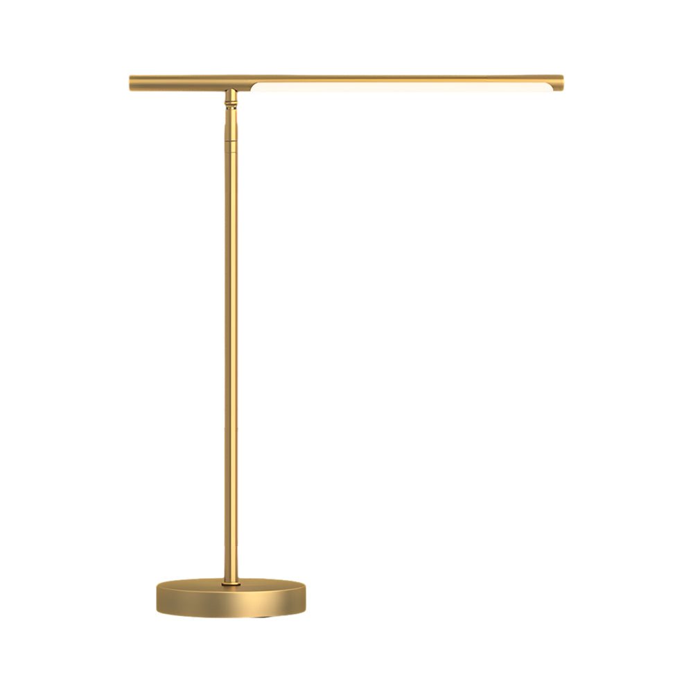 Copper Linear Brass LED Desk Lamp with Adjustable Angle for Home Office Lighting