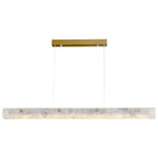 Copper Metal Pendant Light Linear Cloud Stone Ceiling Light