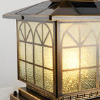 Copper Pillar Lights Classic Bronze Waterproof LED Light