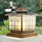 Copper Pillar Lights Classic Bronze Waterproof LED Light