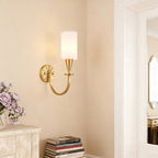 Copper Wall Lights American Creative Fabric Lampshade Lamp