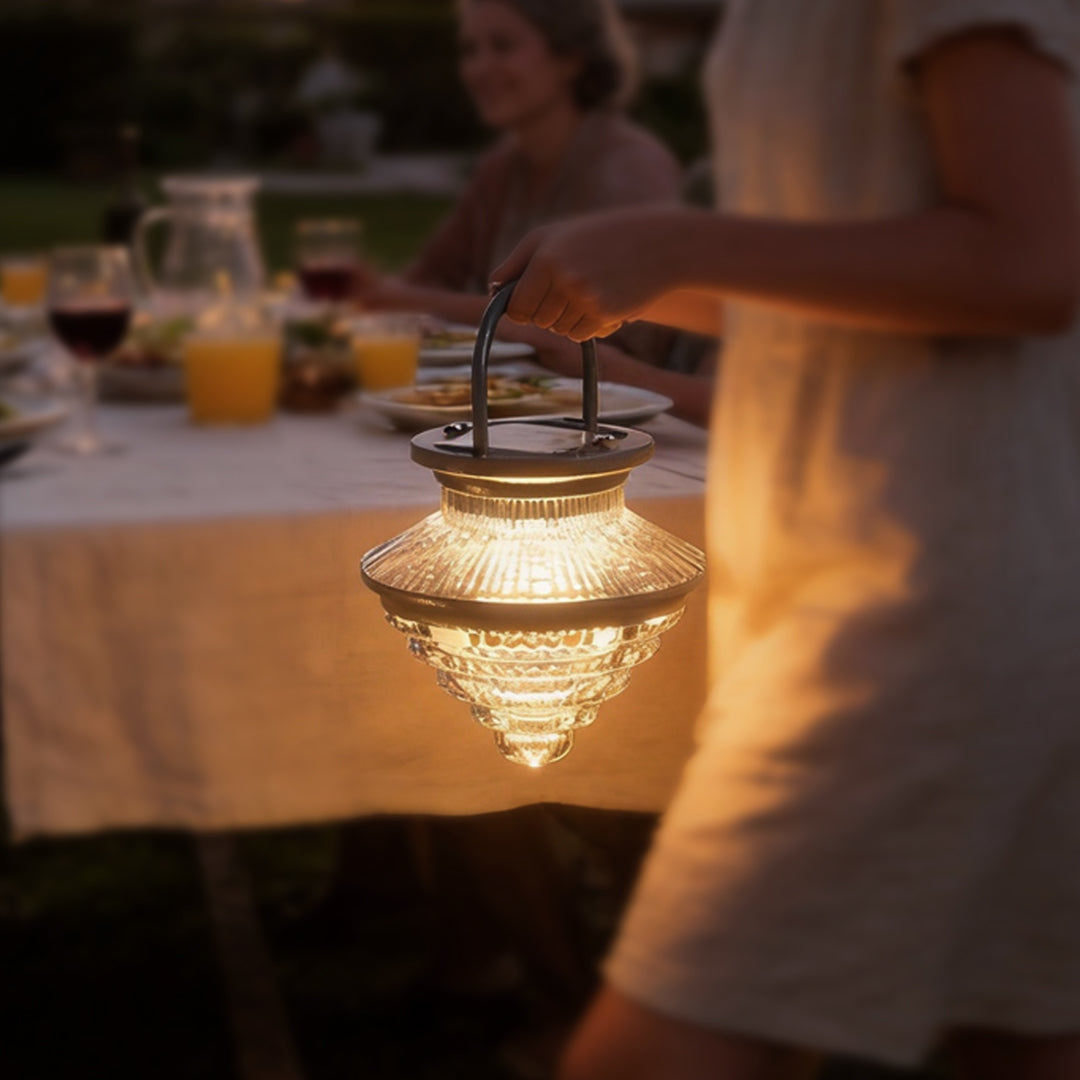 Cordless Acrylic Hanging Lanterns Waterproof Portable Solar Light