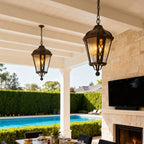 Black Pendant Light Outdoor Waterproof Adjustable Ceiling Lights