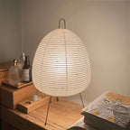Rice Paper Table Lamps Minimalist Wabi-Sabi Design Light