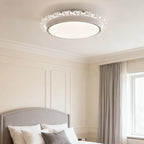 White Ceiling Fan with Light Minimalist Bladeless Fan Lamp
