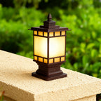 Metal Post Lights Waterproof LED Outdoor Vintage Garden Pillar Light