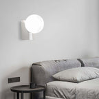 Cream White Glass Ball LED Wall Light with Dimmable Feature