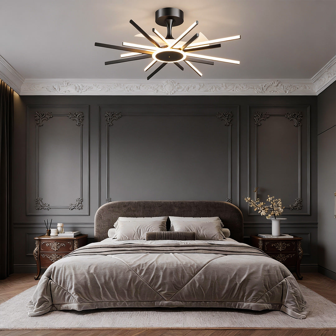 Creative Ceiling Fan Light Modern LED Starburst Light