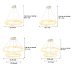 Creative Cream Style Designer Rings 3 Step Dimming Modern Chandelier