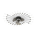 Creative Flower Mute Three Step Dimming Nordic Ceiling Fans with Lights