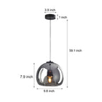 Creative Light Luxury Glass Cognac Smoke Gray Nordic Hanging Lights Fixture