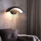 Classic Curved Glow LED Wall Light Outdoor Downlights Porch Wall Mounted Sconce