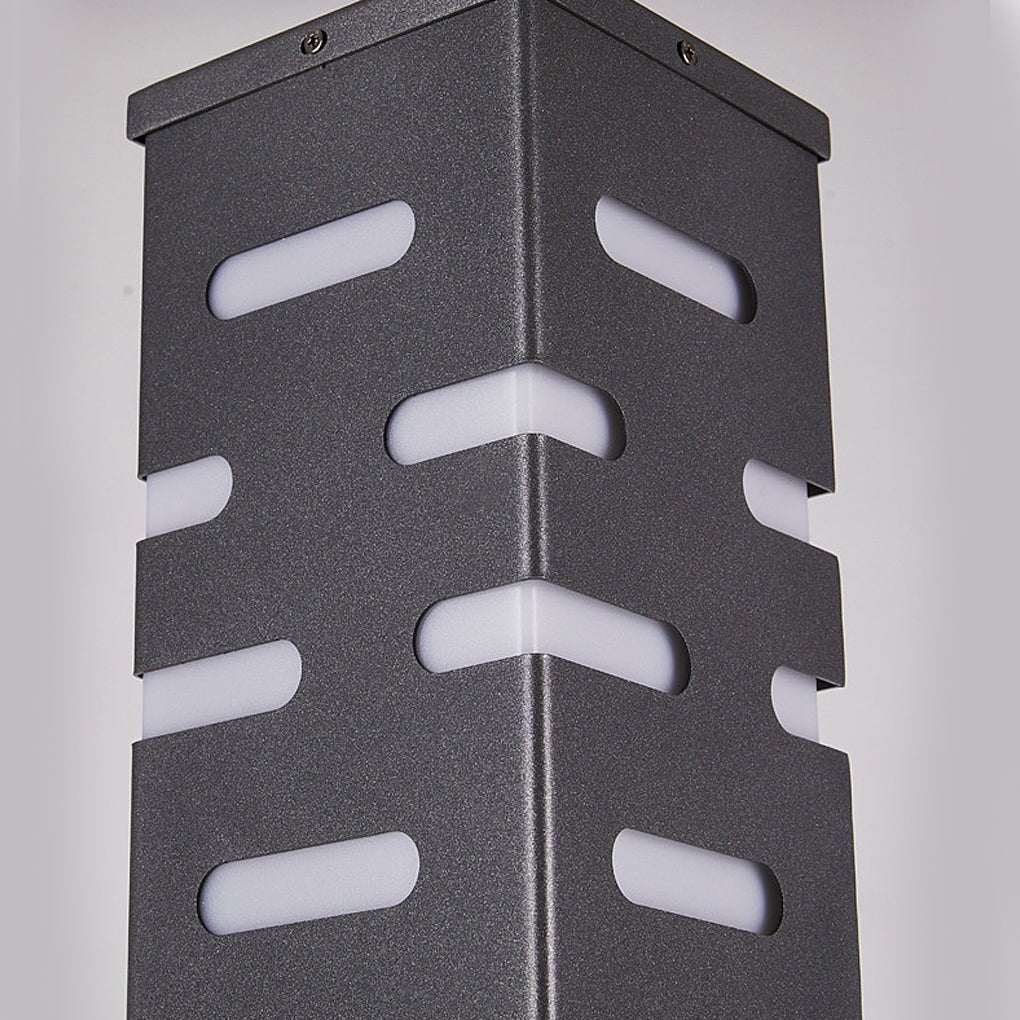 Modern Rectangular Outdoor Bollard Lights - Sleek and Durable