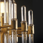 Creative Personalized Glass Tubes Copper Post-Modern Chandelier Light