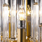 Creative Personalized Glass Tubes Copper Post-Modern Chandelier Light