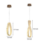 Creative Ring Crystal Circle Luxury LED 3 Step Dimming Modern Chandelier