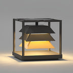 Freestanding Layered LED Pillar Light Outdoor Waterproof Garden Lamp