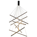 Criss Linear Chandelier Modern LED Black Ceiling Light