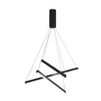 Criss Linear Chandelier Modern LED Black Ceiling Light