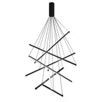 Criss Linear Chandelier Modern LED Black Ceiling Light
