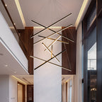 Criss Linear Chandelier Modern LED Black Ceiling Light