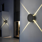 Cross Light Beams Wall Sconce Minimalist Unique Outdoor Light