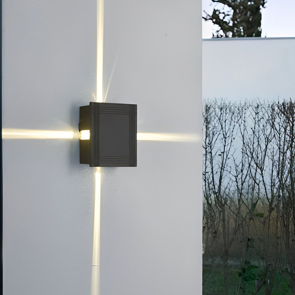Cross Light Beams Wall Sconce Minimalist Unique Outdoor Light