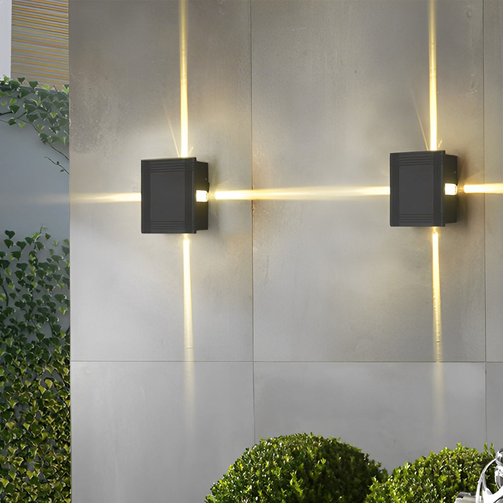 Cross Light Beams Wall Sconce Minimalist Unique Outdoor Light