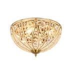 Crystal Adorned Roman Style Flush-mount Ceiling Fixture