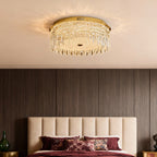 Crystal Ceiling Lights Flush Mount Luxury Metal Light