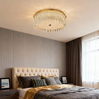 Crystal Ceiling Lights Flush Mount Luxury Metal Light