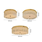 Crystal Ceiling Lights Flush Mount Luxury Metal Light