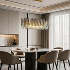 Contemporary Crystal Chandeliers Eye-Protecting Ceiling Light