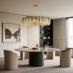 Contemporary Crystal Chandeliers Eye-Protecting Ceiling Light