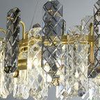 Contemporary Crystal Chandeliers Eye-Protecting Ceiling Light