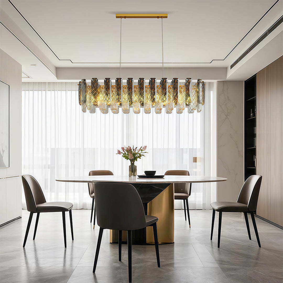 Contemporary Crystal Chandeliers Eye-Protecting Ceiling Light