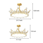 Crystal Crowns 3 Step Dimming with Starry Sky Projection LED Ceiling Lights