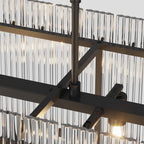 Glass Lamp Shade Chandelier Luxury Iron Ceiling Light