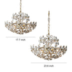 Crystal Flower Chandelier Flower Shaped Vintage Floral Ceiling Light
