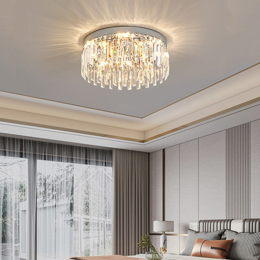 Crystal Flush Mount Ceiling Light Minimalist Round Ceiling Light