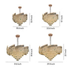 Crystal Pendant Chandelier Luxury Carbon Steel Ceiling Light