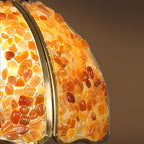 Small Crystal Pendant Light Vintage Full Copper Ceiling Light