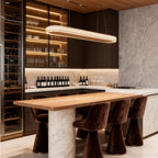 Linear Suspension Lights Elliptical Luxury Ceiling Light