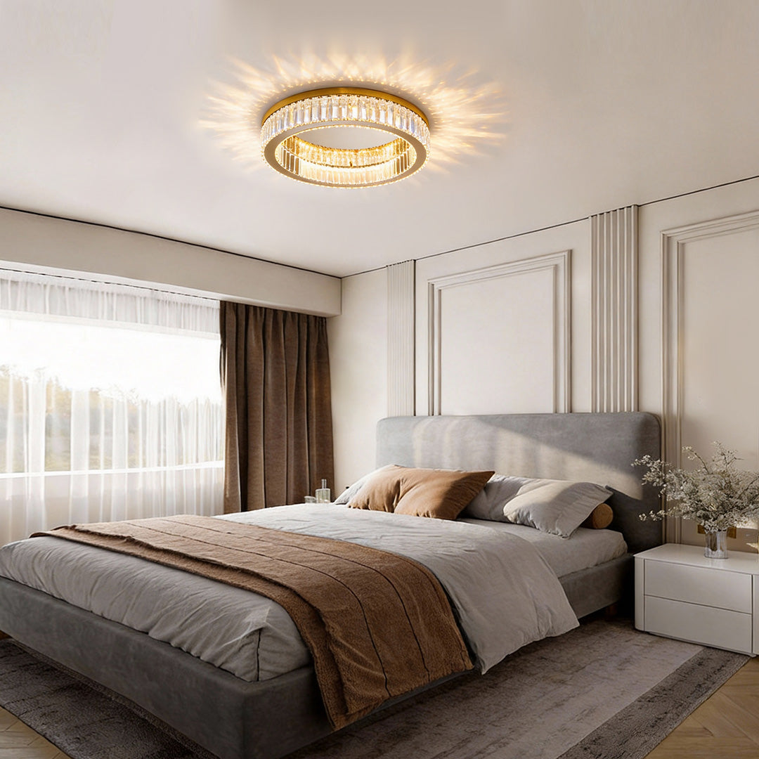 Crystal Ring Ceiling Light Modern Dimmable LED Luxury Light