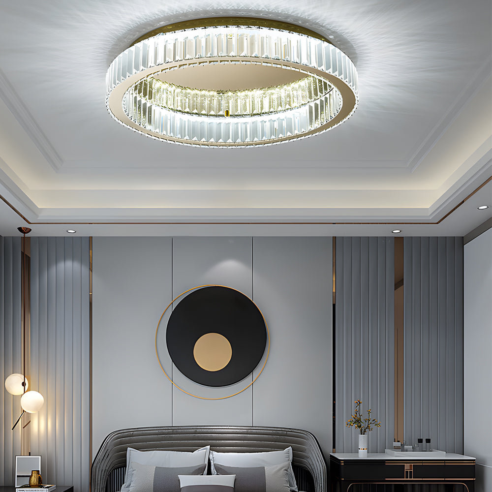 Crystal Ring Ceiling Light Modern Dimmable LED Luxury Light