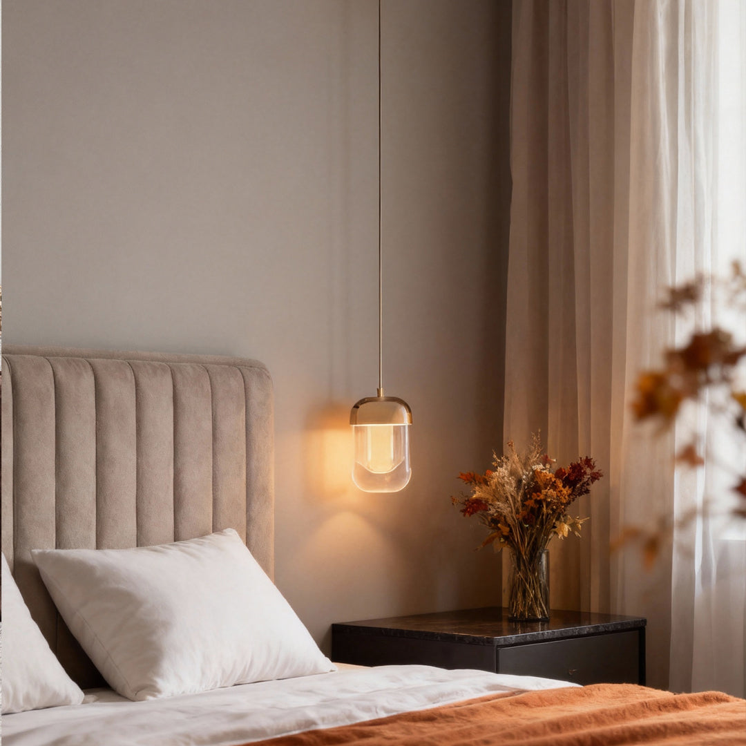 Contemporary Crystal Pendant Lighting Adjustable Ceiling Light