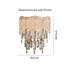 Crystal Wall Sconce Lighting LED Luxury Metal Lamp
