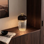 Cup Glass Table Lamp Modern Rechargeable Metal Lamp